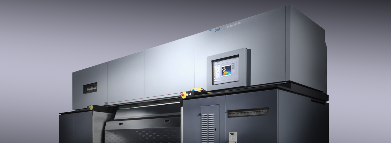 Large Format Printing Soft Signage Fabrics - Durst Rhotex 180 TR - Industrial multi-function printing system for textile production